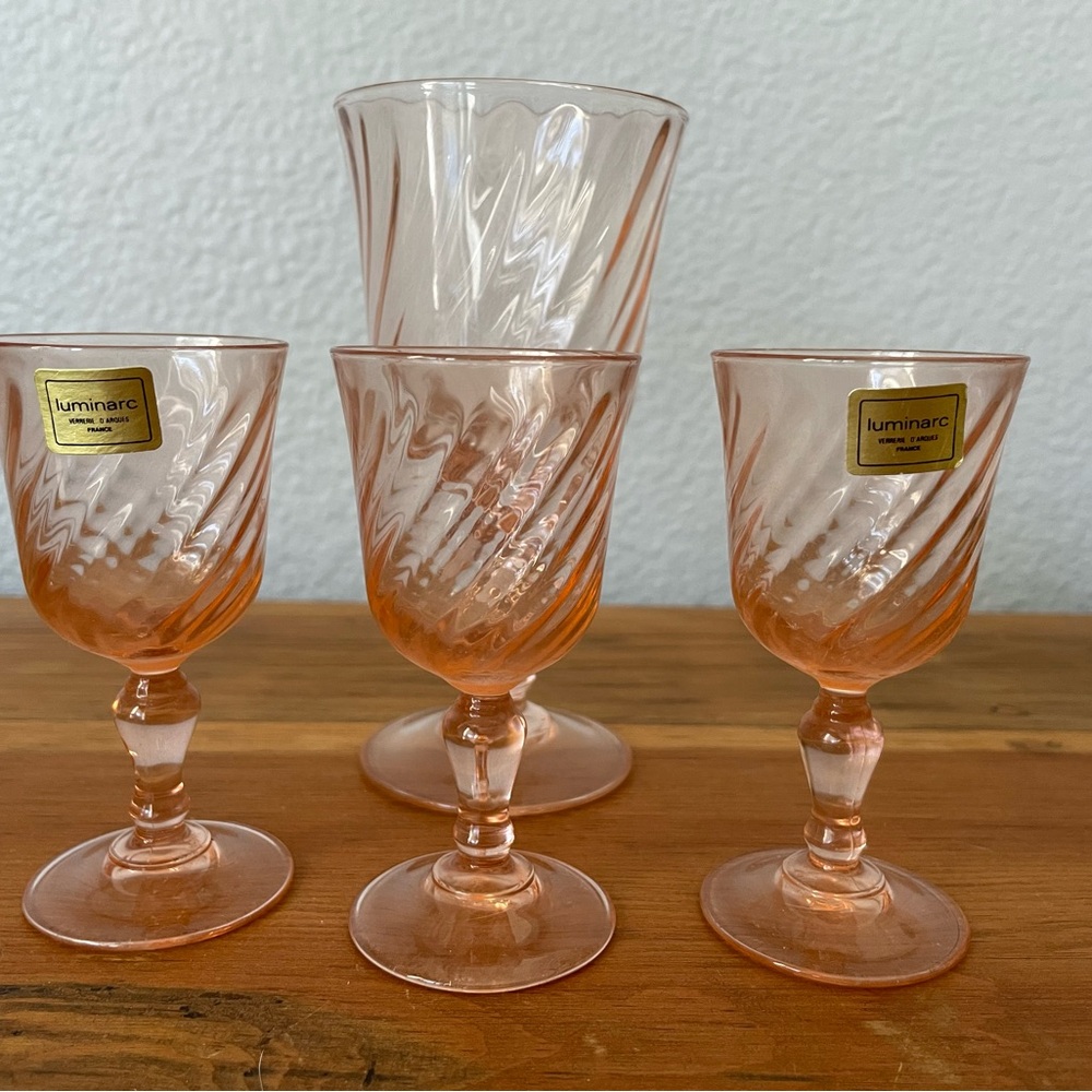 Luminarc Verrerie D’Arques Swirl Cordial Glasses